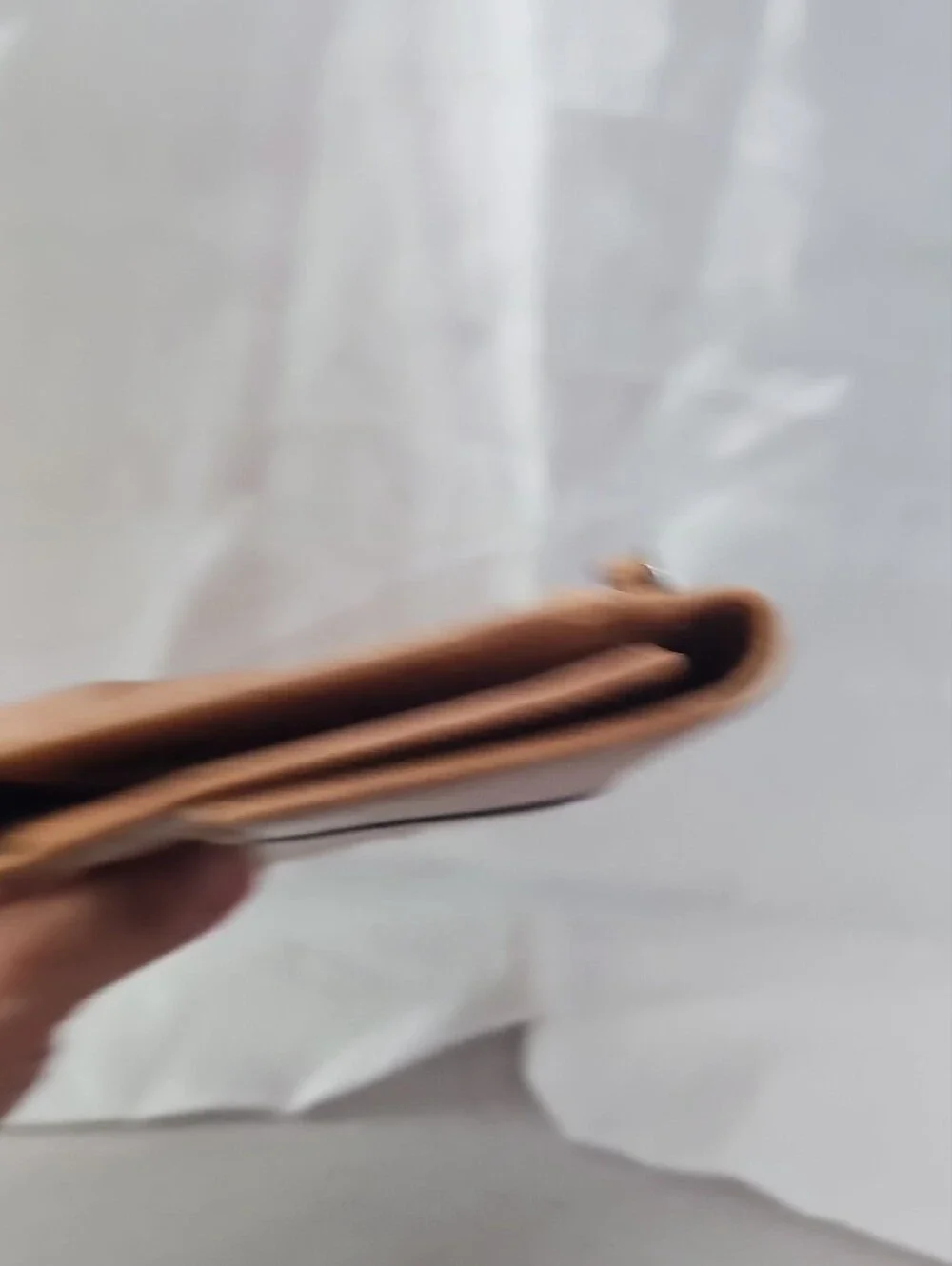 Coach Tan Leather Fold-Over Wallet